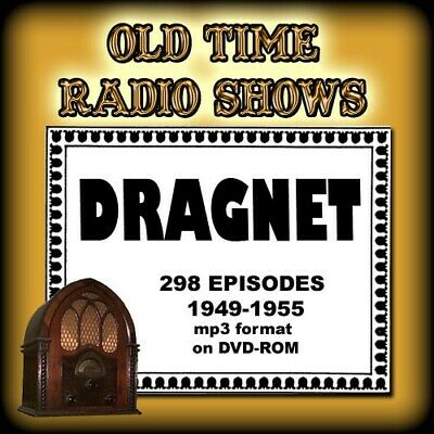 Dragnet old time radio 1949-1955 - 298  shows mp3 1DVD-ROM OTR