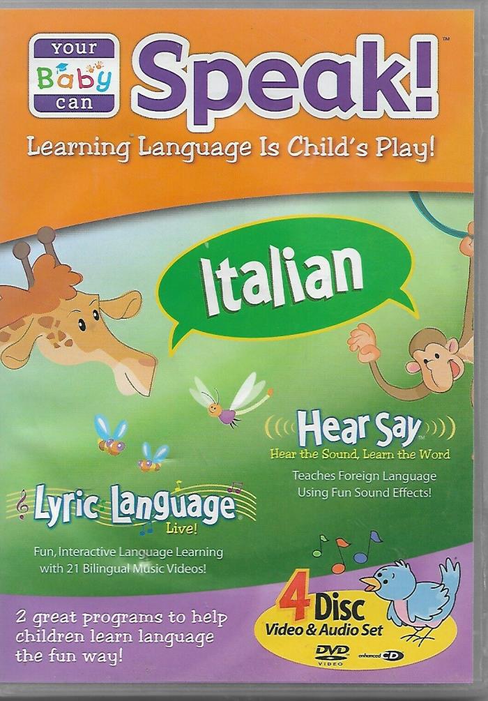 Your Baby Can Speak! Italian!  (DVD/CD, 4-Discs!) w/Fast FREE Shipping!