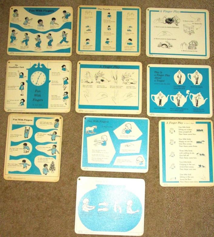 Highlights Finger Activity Cards~ Set of 12~ 1970 & 1976~Thick paper~Great ideas