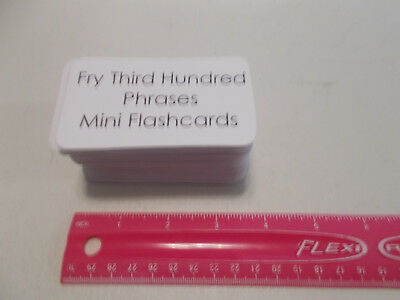 90 Miniature Laminated Fry Third Hundred Sight Word Phrases flashcards.  Reading