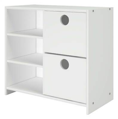 2-Drawer Chest with Shelves in White [ID 3786222]