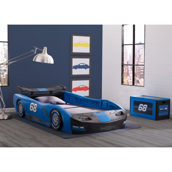 Race Car Bed Twin Size Kids Toddler Children Bedroom Furniture Unisex