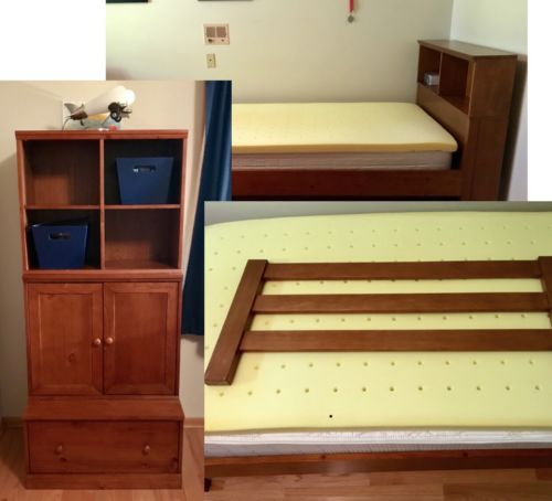 Pottery Barn Kids Bedroom Set Cameron Bed/Serta Mattress + 3 Pc Modular Storage