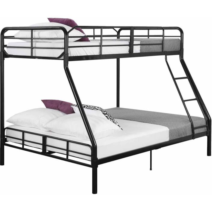 Mainstays Twin Over Full Metal Sturdy Bunk Bed Black New Free Shipping
