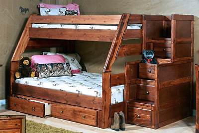 Breeze Twin Over Full Bunk Bed with Stairway Chest [ID 3563704]