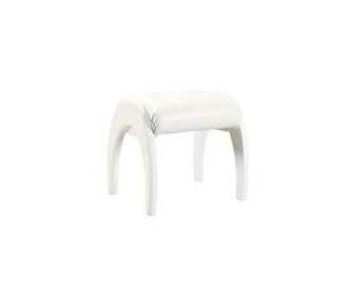 Upholstered Backless Vanity Stool in White Finish [ID 90412]