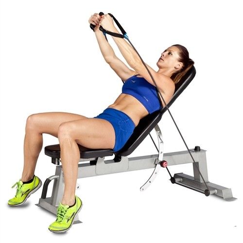 Deluxe Weightlifting Exercise Dumbbell Train Resistance Band Utility Bench