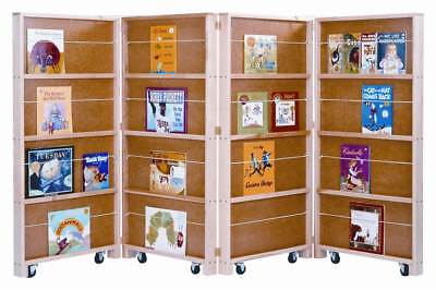 Jonti Craft Mobile Library Bookcase w 4 Sections [ID 9119]