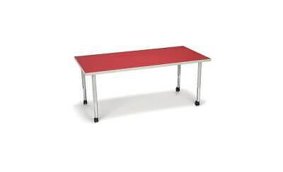 Rectangular Student Table Height Adjustable Desk in Red [ID 3797608]