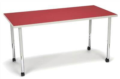 Rectangular Standard Table Height Adjustable Desk in Red [ID 3797603]