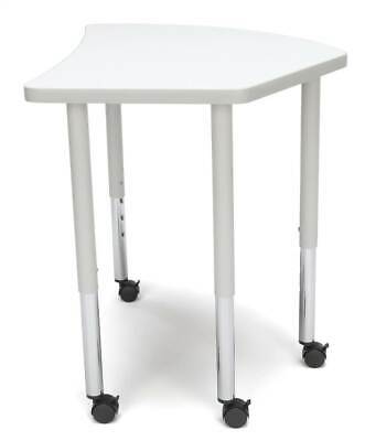 Crescent Standard Table Height Adjustable Desk in White [ID 3797588]