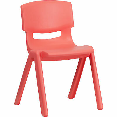Flash Furniture Plastic Student Stack Chair- Red 14.5inWx15.75inDx23.25inH