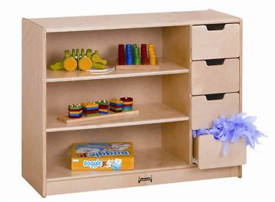 Jonti Craft 3-Shelf Storage Module w 4 Side Drawers [ID 9147]