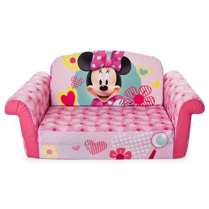Marshmallow Furniture, Children's 2 in 1 Flip Open Foam Sofa, Minnie Mouse, by