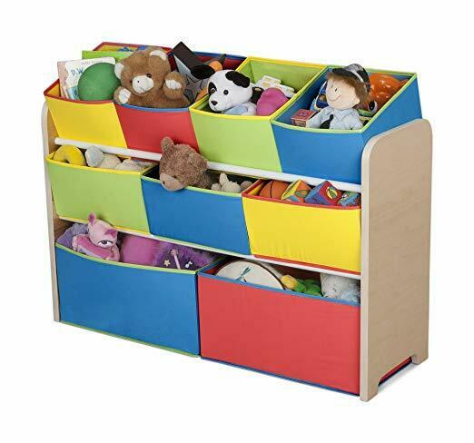Delta Children Deluxe Multi-Bin Toy Organizer with Storage Bins Natural/Primary