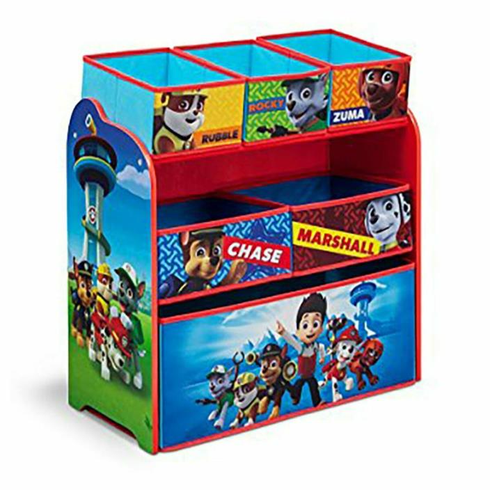 Nick Jr. PAW Patrol Multi-Bin Toy Organizer Kids Storage Box Bedroom Playroom