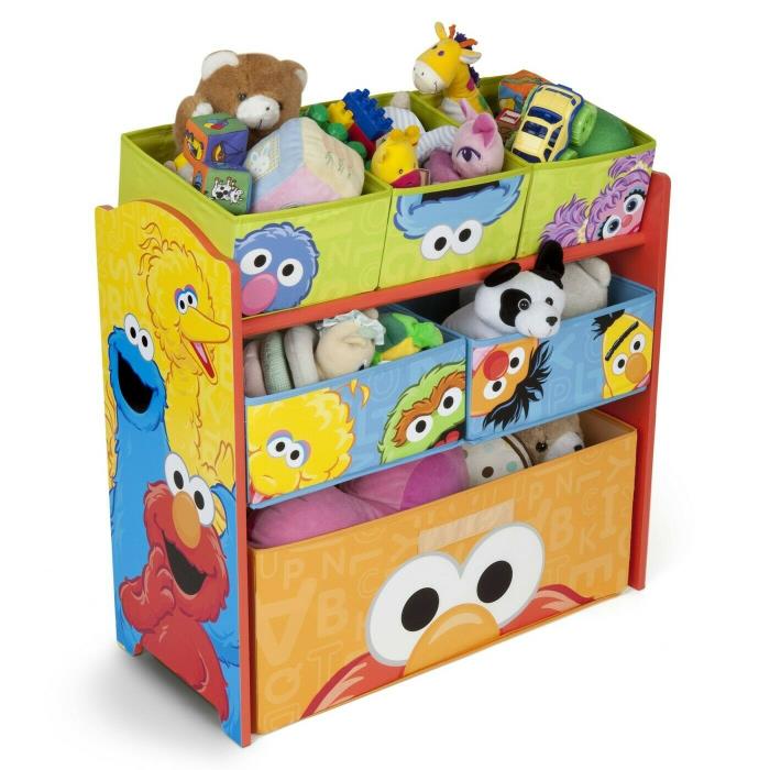 Sesame Street Childrens Kids Toddler Tiered Shoe & Toy Organizer 24x36x36