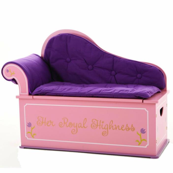 Wildkin Princess Fainting Couch with Storage Removable Plush Cushions