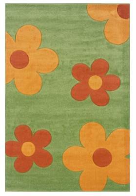 Contemporary Kids Rug in Lime and Goldenrod [ID 3172510]