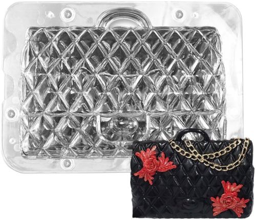 NY Cake Polycarbonate Chocolate Mold-3D Quilted Designer Purse