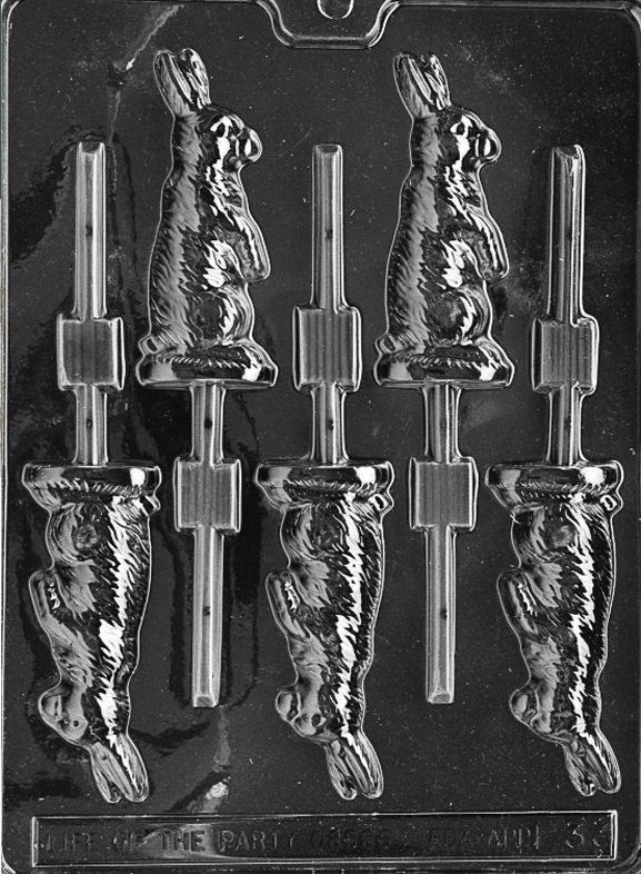 Cybrtrayd Sitting Bunny Lolly Chocolate Candy Mold