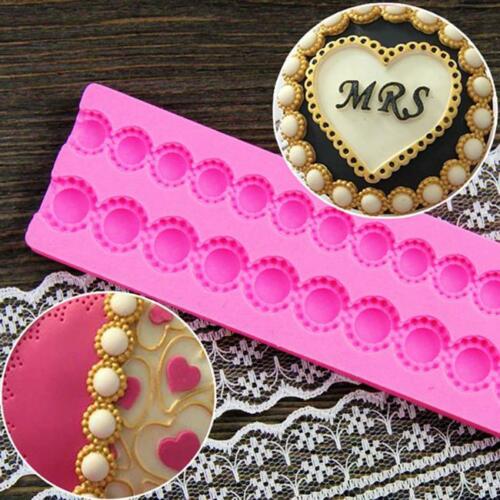 3D Silicone Pearl String Beads Mold Cake Fondant Baking Mould Tools jian