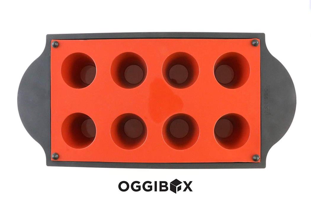 Oggibox Popover Muffin Pan Mold With Frame Silicone 8 Cavity Jello Shot Pudding
