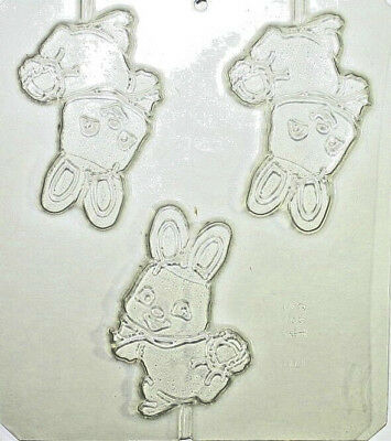 Easter Bunny lollipop 3 pops mold plastic candy molds chocolate making