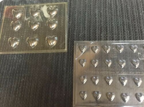 Candy Mold Small Large Hearts Set Of 2