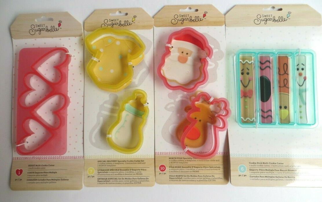 Sweet Sugarbelle Specialty Cookie Cutter Set Lot of 4 New Heart Christmas Baby