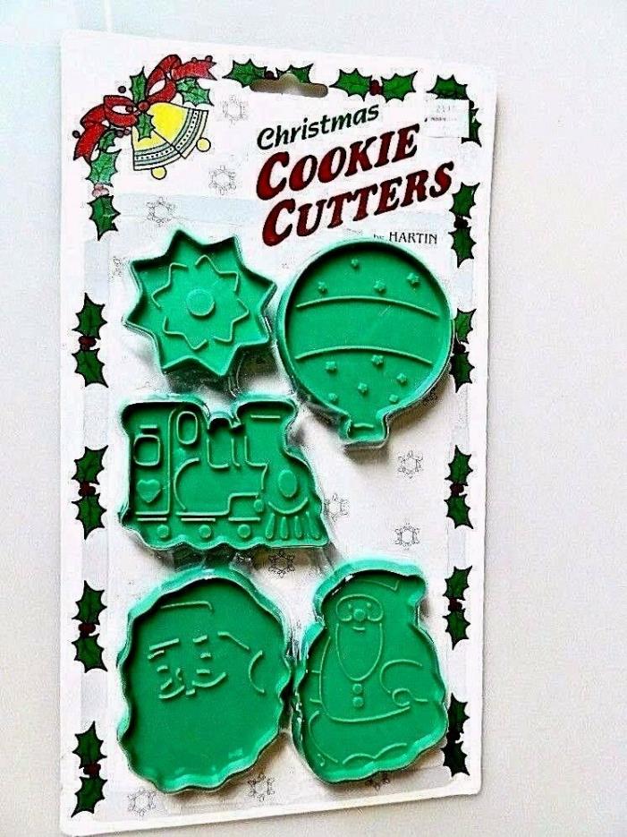 HARTIN Green Classic Kitchen Christmas Cookie Cutters Set Santa Train Star Bulb
