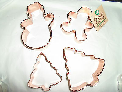 Lot of 4 Copper Cookie Cutters Wilton  5