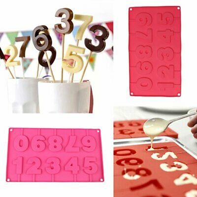 Number 0 9 3D Silicone Mold Candy Cube Shell Multicolor Number Kitchen