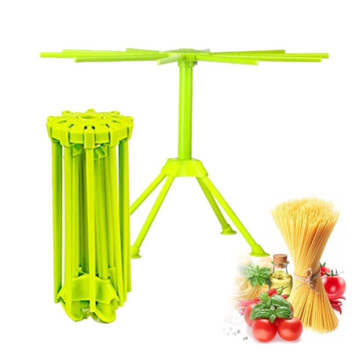 Kitchen Pasta Drying Rack Folding, iPstyle Spaghetti Noodle Stand with 10 Bar Ha