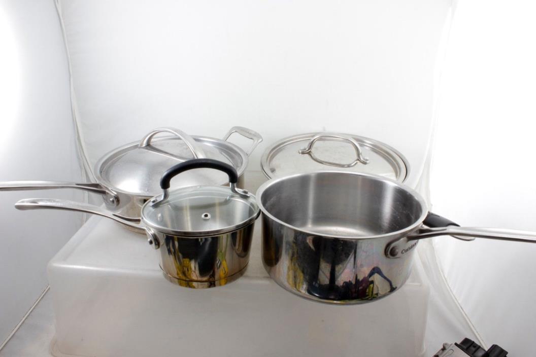 Cuisinart Stainless Steel Pans Lot of 4