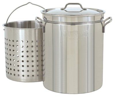 Stock Pot With 44 Qt Stainless Steel Seafood Stockpot Steam Boil Basket
