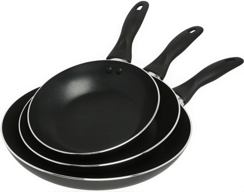Aluminum Nonstick Frying Pan Set - 3 Piece 8 Inches, 9.5 Inches, 11 Inches - Set