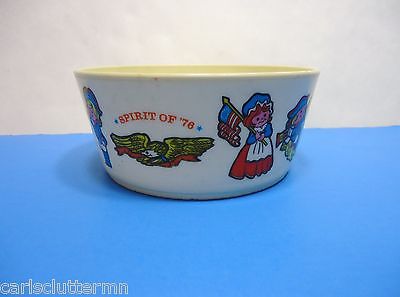 Spirit of '76 Plastic Bowl Cereal Patriotic 1975 1976 1776 Revere Liberty Bell