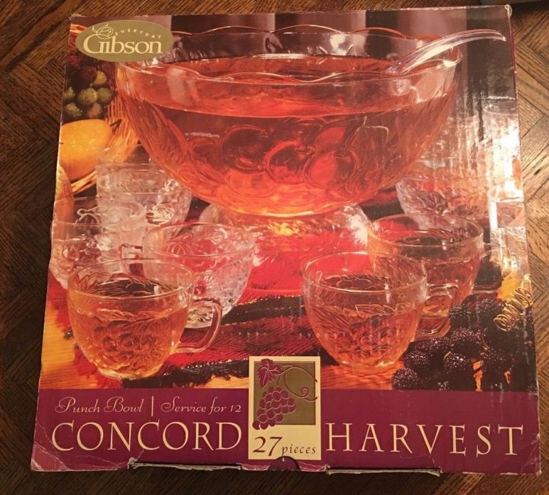 Concord Harvest Punch Bow Set 27 pieces