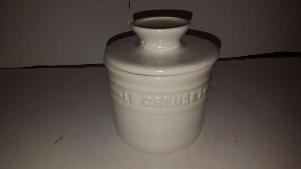 Le Creuset ~ White ~ Stoneware ~ Butter Bell Crock ~ White  Butter Crock NWT