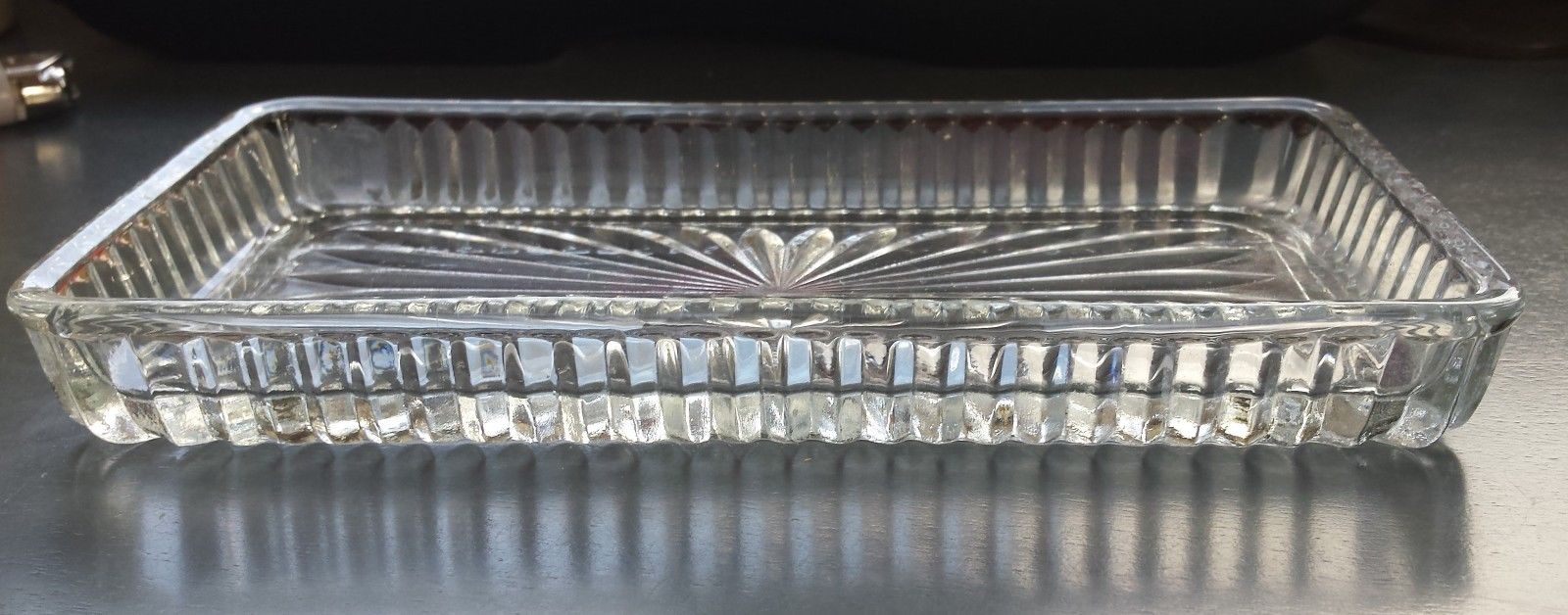 BUTTER DISH GLASS INSERT for RELISH TRAY 7.5