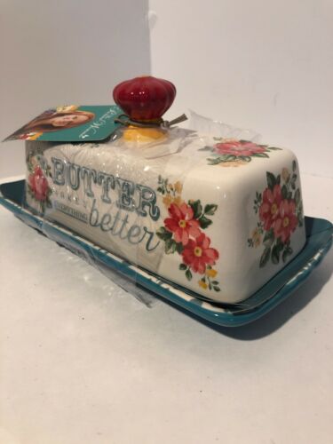 The Pioneer Woman Vintage Floral Butter Dish 