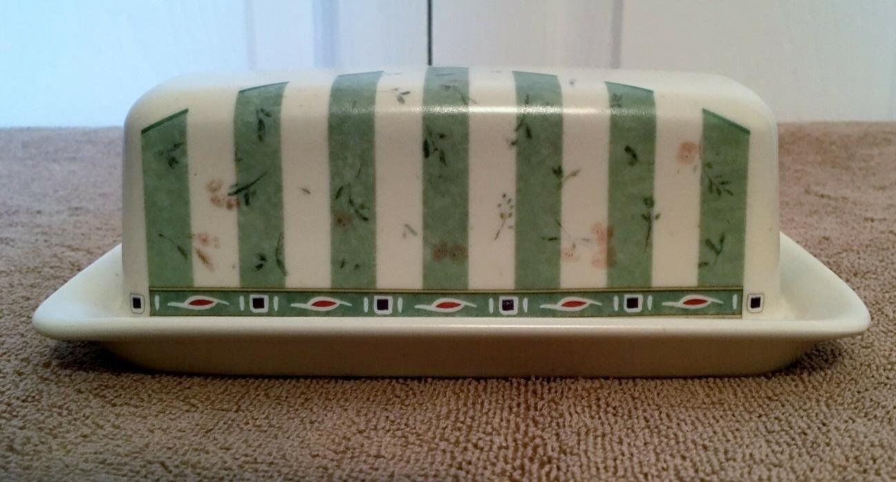 Pfaltzgraff Naturewood Garden ¼ Pound COVERED BUTTER DISH with LID-EUC