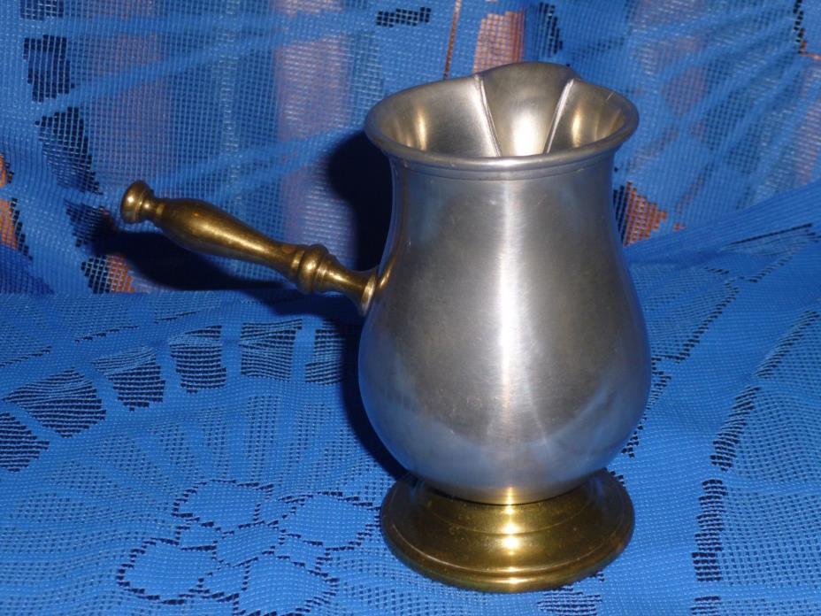 VINTAGE POLAR Stainless Steel Creamer with brass handle