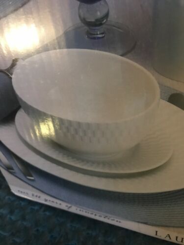 Pfaltzgraff Laurel White Porcelain Set of 4 Salad Plates