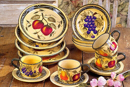 Dinnerware Set, 16pc Dinner Tuscany Mixed Fruit by ACK
