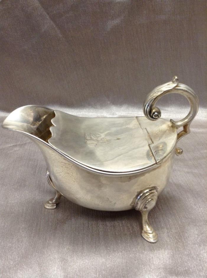 Vintage 412g Silver Plated Gravy / Sauce Boat Unknown Maker!
