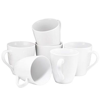 Coffee Mug Set Set of 6 Large-sized 16 Ounce Ceramic Coffee Mugs Restaurant Mugs