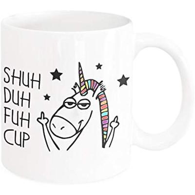 Coffee Mugs XOXOOR Shuh Duh Fuh Cup Unicorn Handmade Funny 11oz Best Birthday 