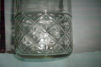 4 Vintage Jelly Jam Glasses Tumblers Diamond & Stars 5 1/2